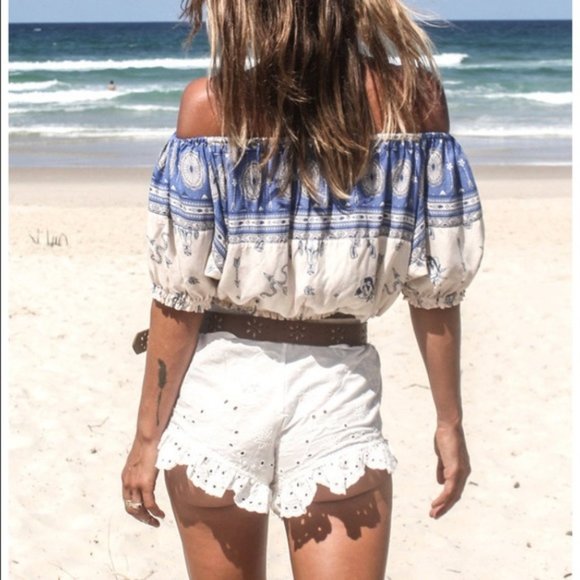 SOLD Spell & Gypsy COYOTE Off Shoulder Top - Picture 3 of 7